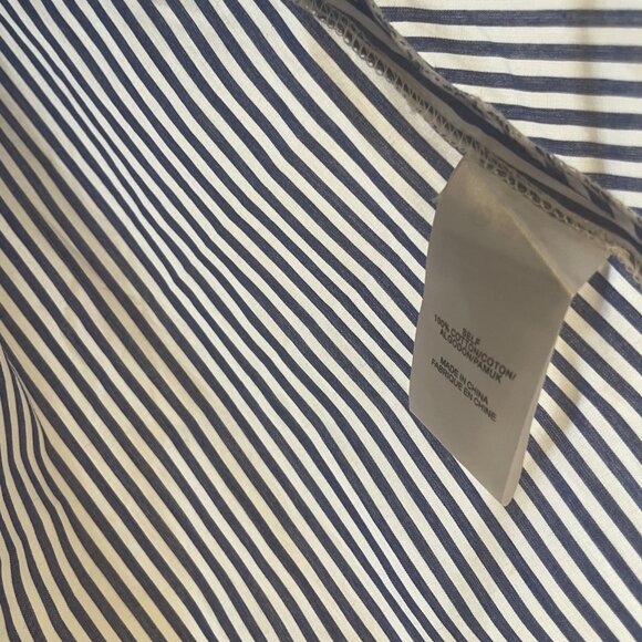NWOT$275 - Tibi Stylish Blue Striped Long-Sleeve Blouse - Sz S - Picture 5 of 6